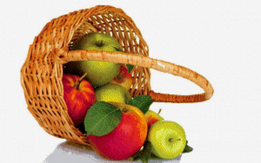 корзинка с яблоками большая - предпросмотр