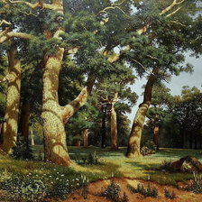 Схема вышивки «Шишкин Дубовая роща»