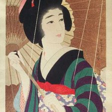 Схема вышивки «Дама под зонтом»