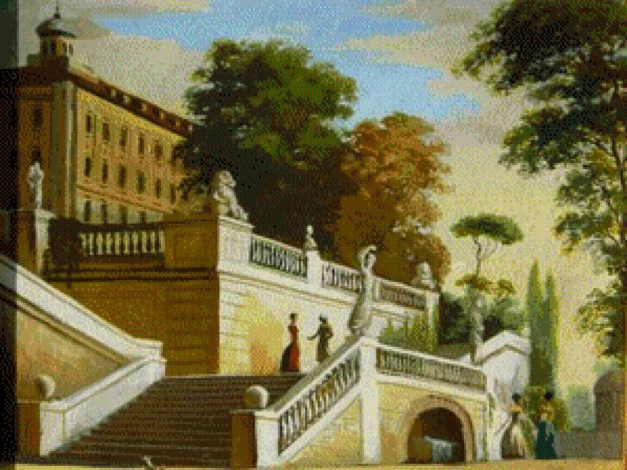 прогулка у дворца - пейзаж - предпросмотр