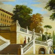 Схема вышивки «прогулка у дворца»