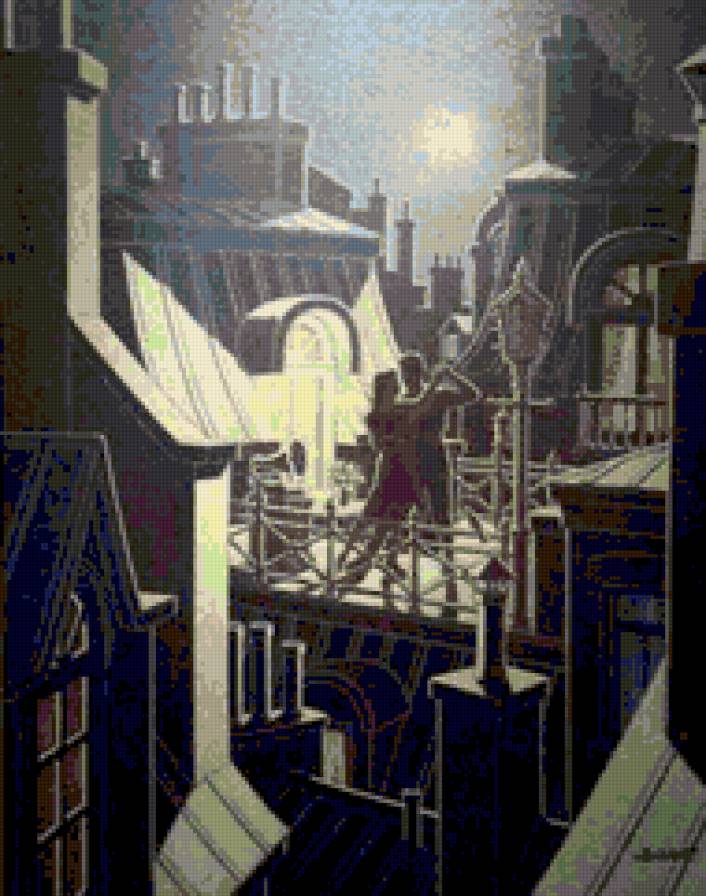 Картина Дениса Нолет - ночь, танец - предпросмотр