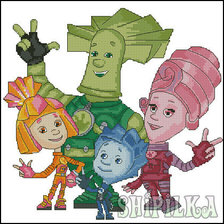 Схема вышивки «))))»