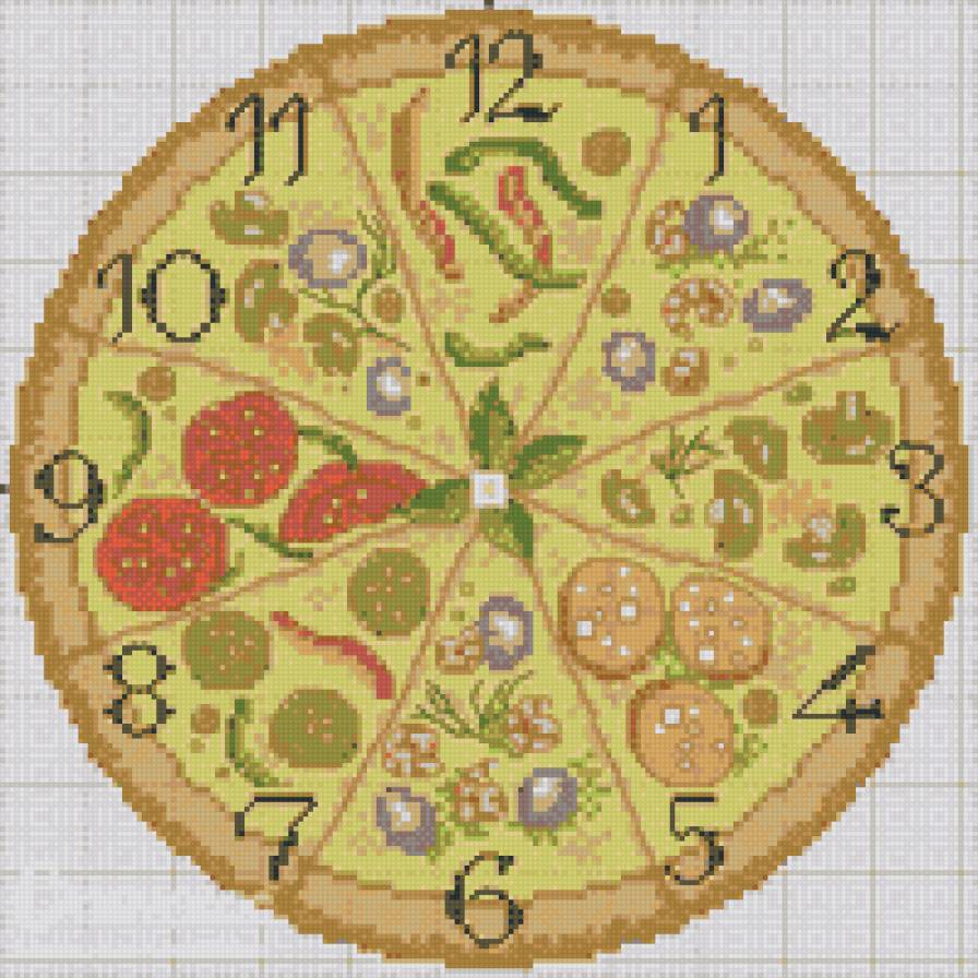 часы-пицца - предпросмотр