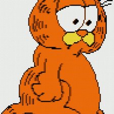 Схема вышивки «гарфилд»