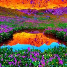 Схема вышивки «фантастический пейзаж»