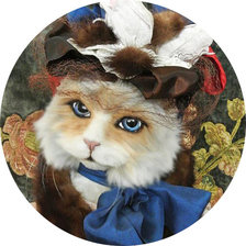 Схема вышивки «Кошка в наряде»
