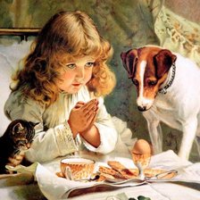 Схема вышивки «Дети и собаки»