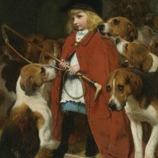 Схема вышивки «Дети и собаки»