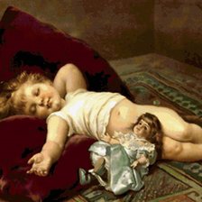 Схема вышивки «Спящий малыш»