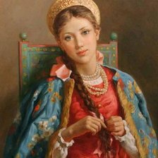 Схема вышивки «Русская девушка»