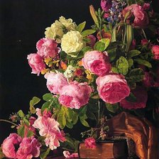 Схема вышивки «Натюрморт с розами»