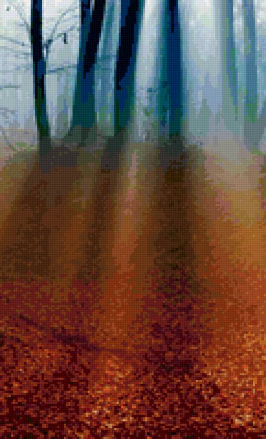 Осенний туман. Триптих ч.2 - триптих, осень, туман, листья - предпросмотр