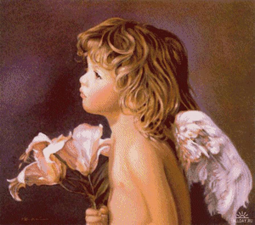 ангел с лилией - предпросмотр