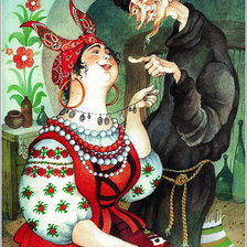 Схема вышивки «Солоха и Дьячёк»