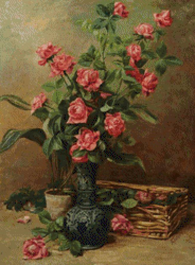 розы в вазе - розы - предпросмотр