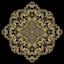 Схема вышивки «Черно-золотой орнамент»