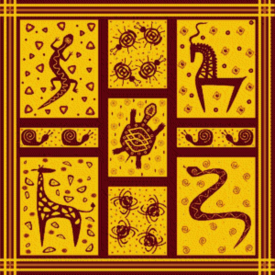 Африканские мотивы-1 - африка, этнос, орнамент - предпросмотр