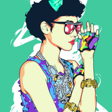 Схема вышивки «девушка»