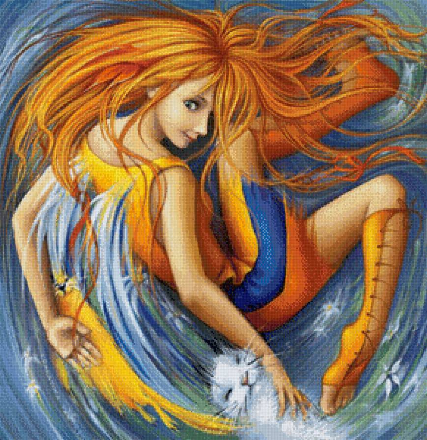 Рыжая с котами - рыжая, девушка, кошки - предпросмотр