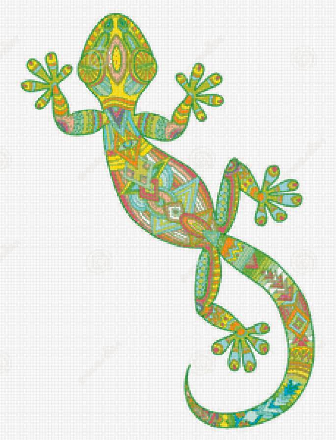 Гекон разноцветный - ящерка - предпросмотр