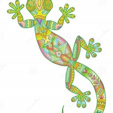 Схема вышивки «Гекон разноцветный»