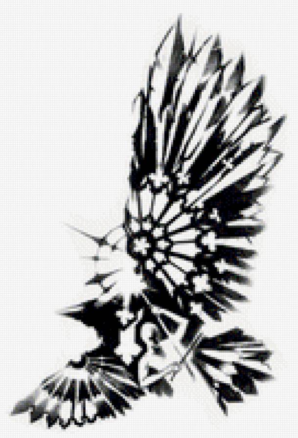 Ворон - тату, ворон, tattoo - предпросмотр