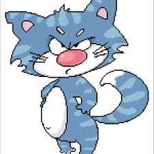 Схема вышивки «котик»