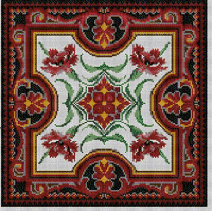 подушка3 - старинная вышивка, крест - предпросмотр