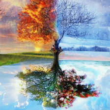 Схема вышивки «Зима,весна,лето,осень»