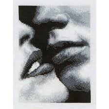 Схема вышивки «губы»