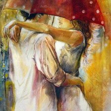 Схема вышивки «Червона парасоля»