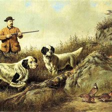 Схема вышивки «Охота на куропаток»