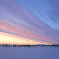 Схема вышивки «Тундра. Апрель. Закат.»