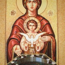 Схема вышивки «Дева Мария с младенцем»