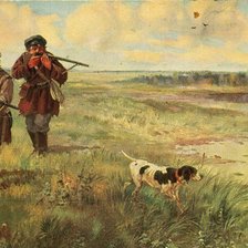 Схема вышивки «Охота на уток»