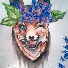 Схема вышивки «Лиса»