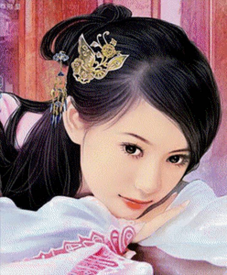 Японская девушка - японская девушка гейша лицо - предпросмотр