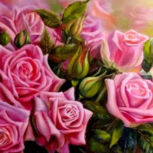 Схема вышивки «панно розы»