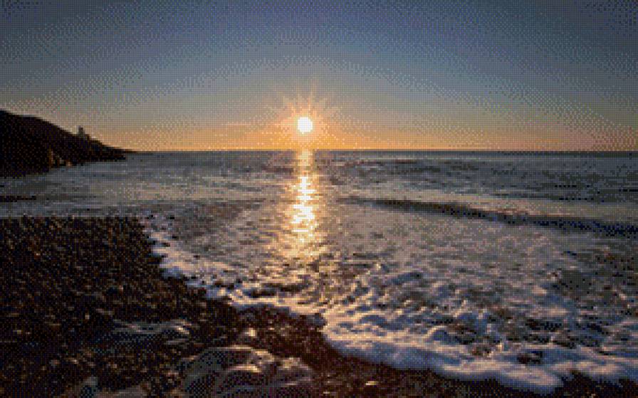 Закат на море - закат море берег - предпросмотр