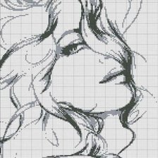 Схема вышивки «Волосы волнами»