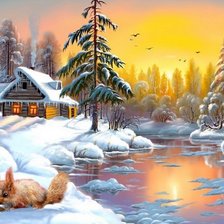 Схема вышивки «Зима»