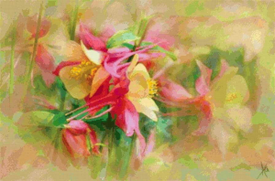 Цветочная акварель - цветы, alberto guillen - предпросмотр