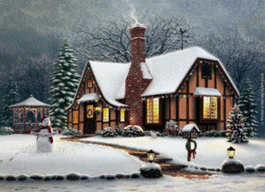 зимний домик - предпросмотр