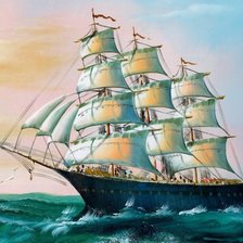 Схема вышивки «Корабль»