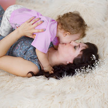 Схема вышивки «Мама и дочка»