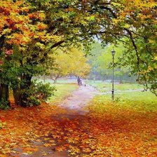 Схема вышивки «осень в парке»