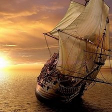 Схема вышивки «Корабль»