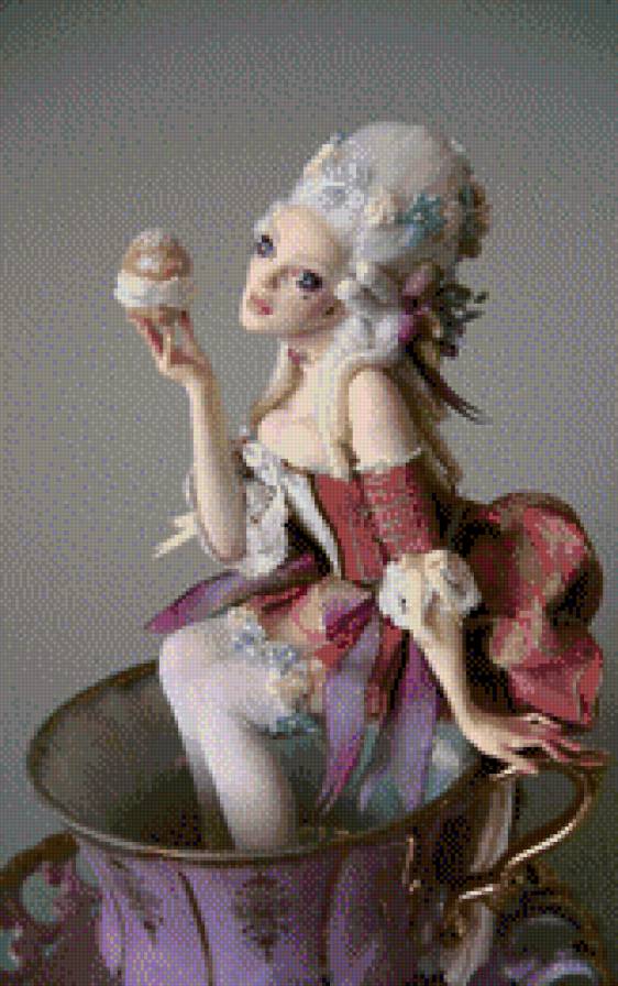 фарфоровая кукла - винтаж, кукла - предпросмотр