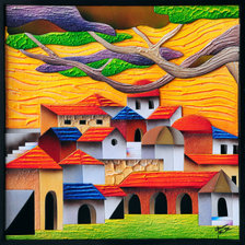 Схема вышивки «pueblo»